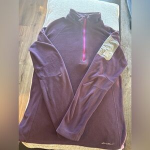 Eddie Bauer Women's Plum Half-Zip Sweater
